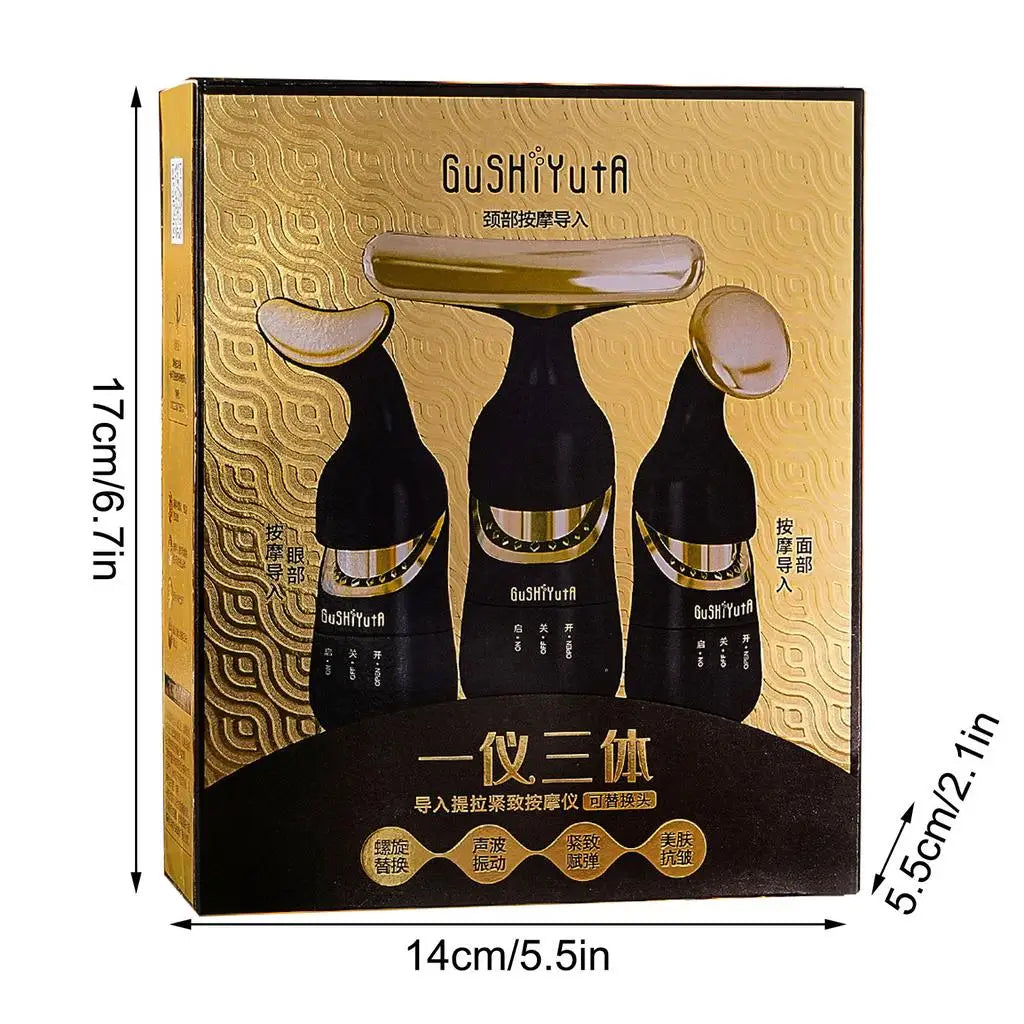 Relaxia™ | Masajeador Facial 3 en 1 - Antiarrugas y Piel Radiante