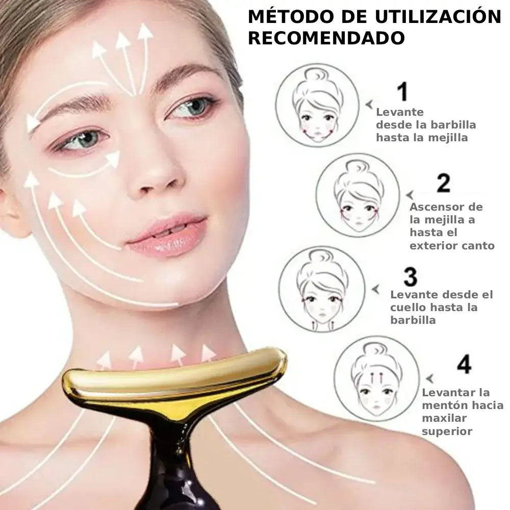 Relaxia™ | Masajeador Facial 3 en 1 - Antiarrugas y Piel Radiante