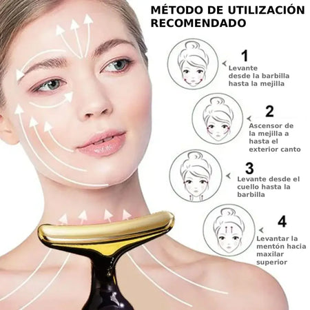 Relaxia™ | Masajeador Facial 3 en 1 - Antiarrugas y Piel Radiante