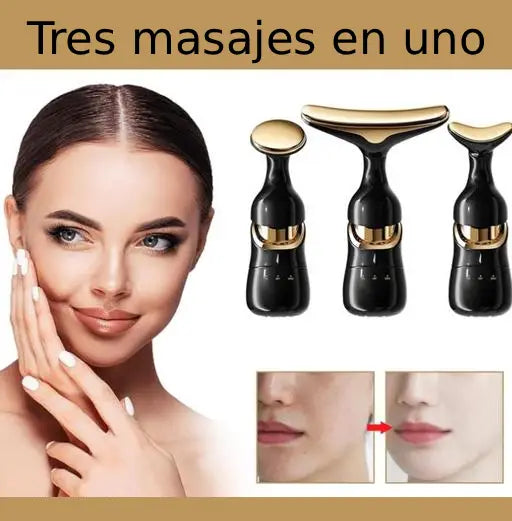 Relaxia™ | Masajeador Facial 3 en 1 - Antiarrugas y Piel Radiante